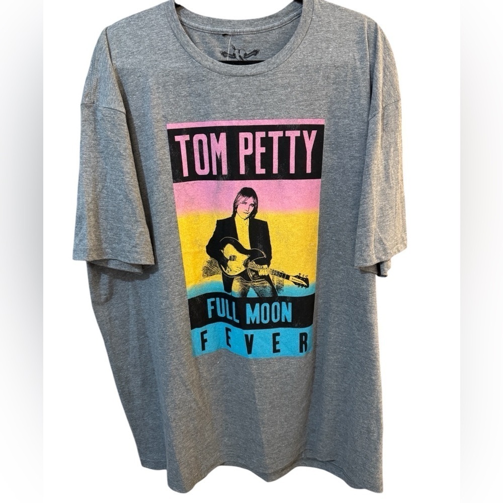 Hybrid & Company Gray Graphic Tom Petty T-Shirt Sz M